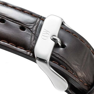 Shop Authentic Daniel Wellington Classic York Black Dial Brown Leather Strap Watch For Men - DW00100134 - Luxxuri
