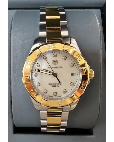 Shop Authentic Tag Heuer Aquaracer White Mother of Pearl Dial Watch for Women - WBD1322.BB0320 - Luxxuri