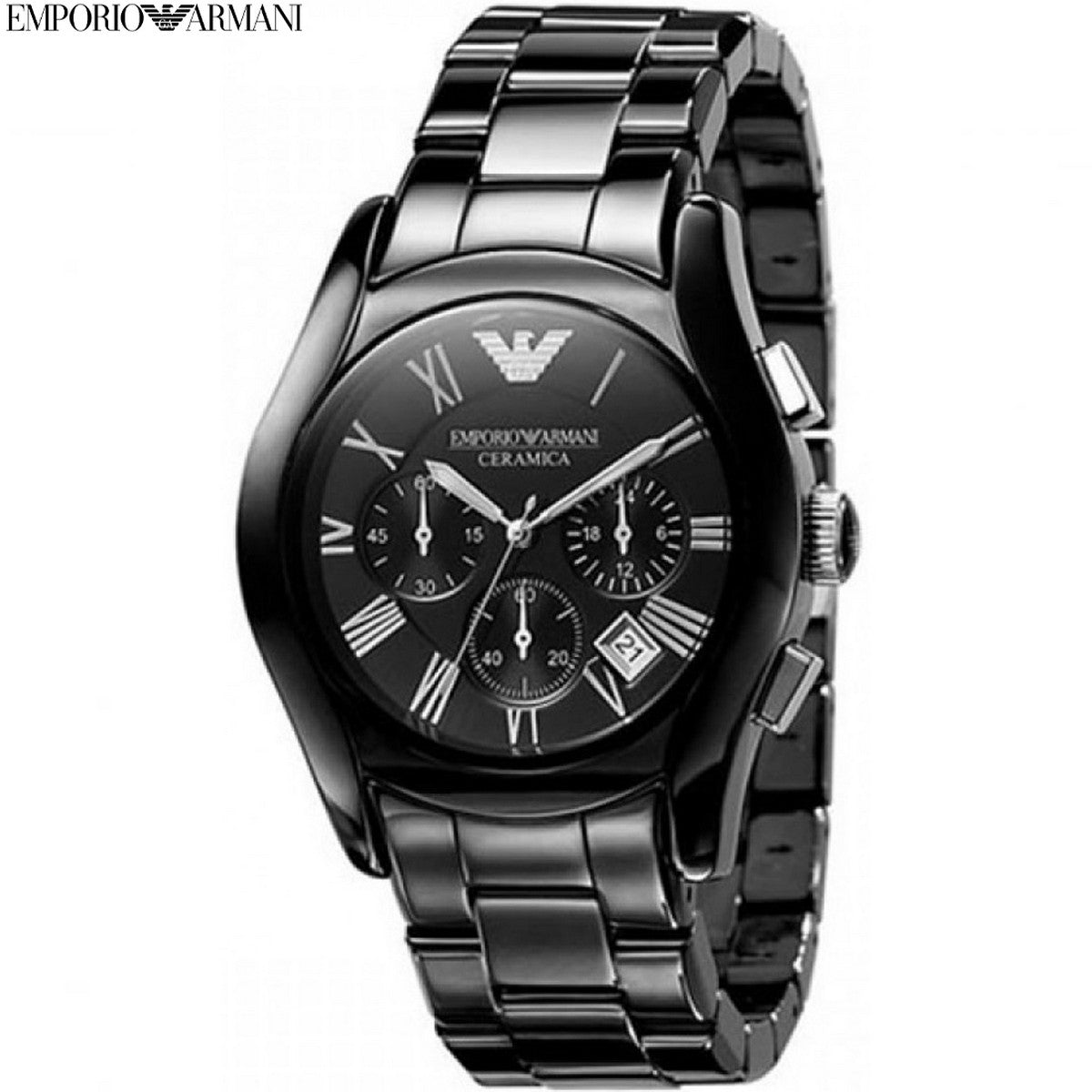 Shop Authentic Emporio Armani Black Ceramic Dial Ceramic Strap Watch For Women - AR1401 - Luxxuri