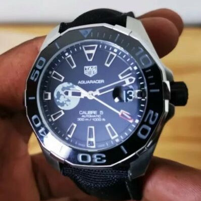 Shop Authentic Tag Heuer Aquaracer Moon Black Dial Watch for Men - WAY201J.FC6370 - Luxxuri