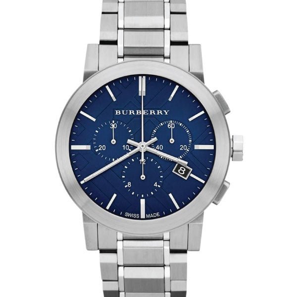 Shop Authentic Burberry The City Blue Dial Silver Steel Strap Watch for Men - BU9363 - Luxxuri