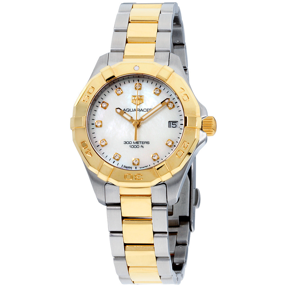 Shop Authentic Tag Heuer Aquaracer White Mother of Pearl Dial Watch for Women - WBD1322.BB0320 - Luxxuri