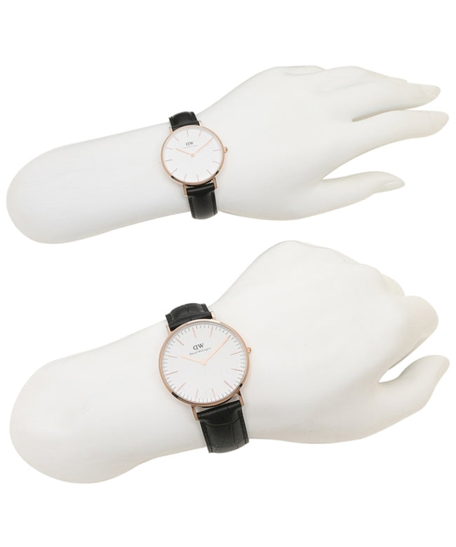 Shop Authentic Daniel Wellington Classic Reading White Dial Black Leather Strap Watch For Men - DW00100014 - Luxxuri