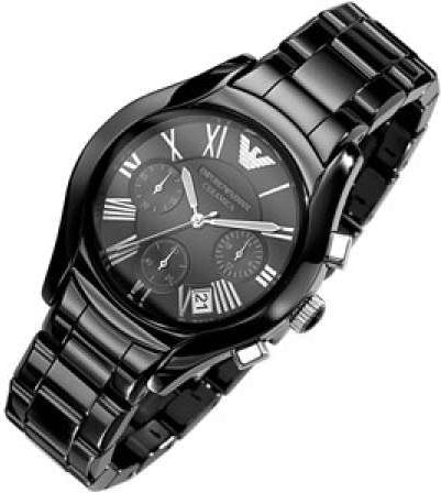 Shop Authentic Emporio Armani Black Ceramic Dial Ceramic Strap Watch For Women - AR1401 - Luxxuri