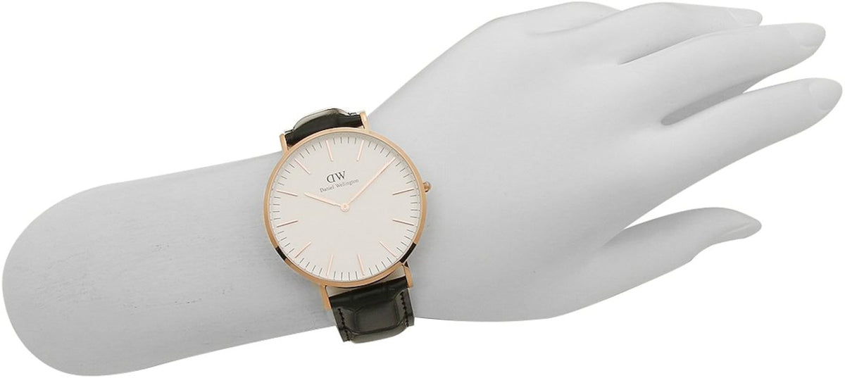 Shop Authentic Daniel Wellington Classic Reading White Dial Black Leather Strap Watch For Men - DW00100014 - Luxxuri