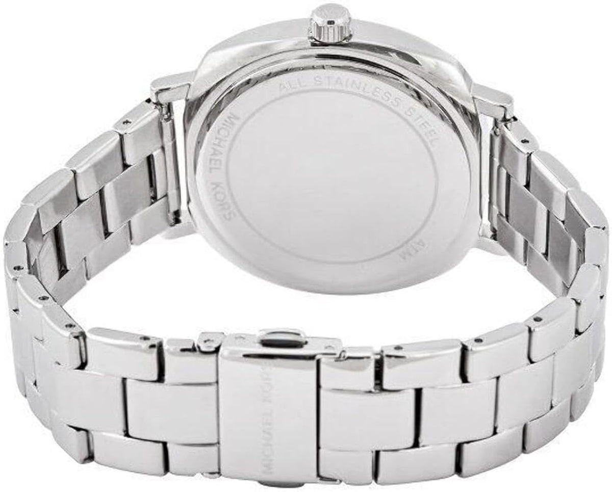 Shop Authentic Michael Kors Nia Quartz Silver Dial Silver Steel Strap Watch For Women - MK3988 - Luxxuri