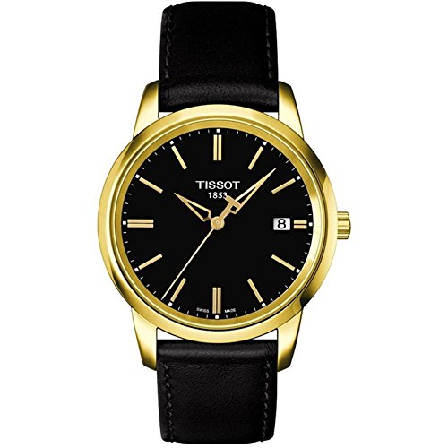 Shop Authentic Tissot T Classic Dream Black Dial Black Leather Strap Watch for Men - T033.410.36.051.01 - Luxxuri