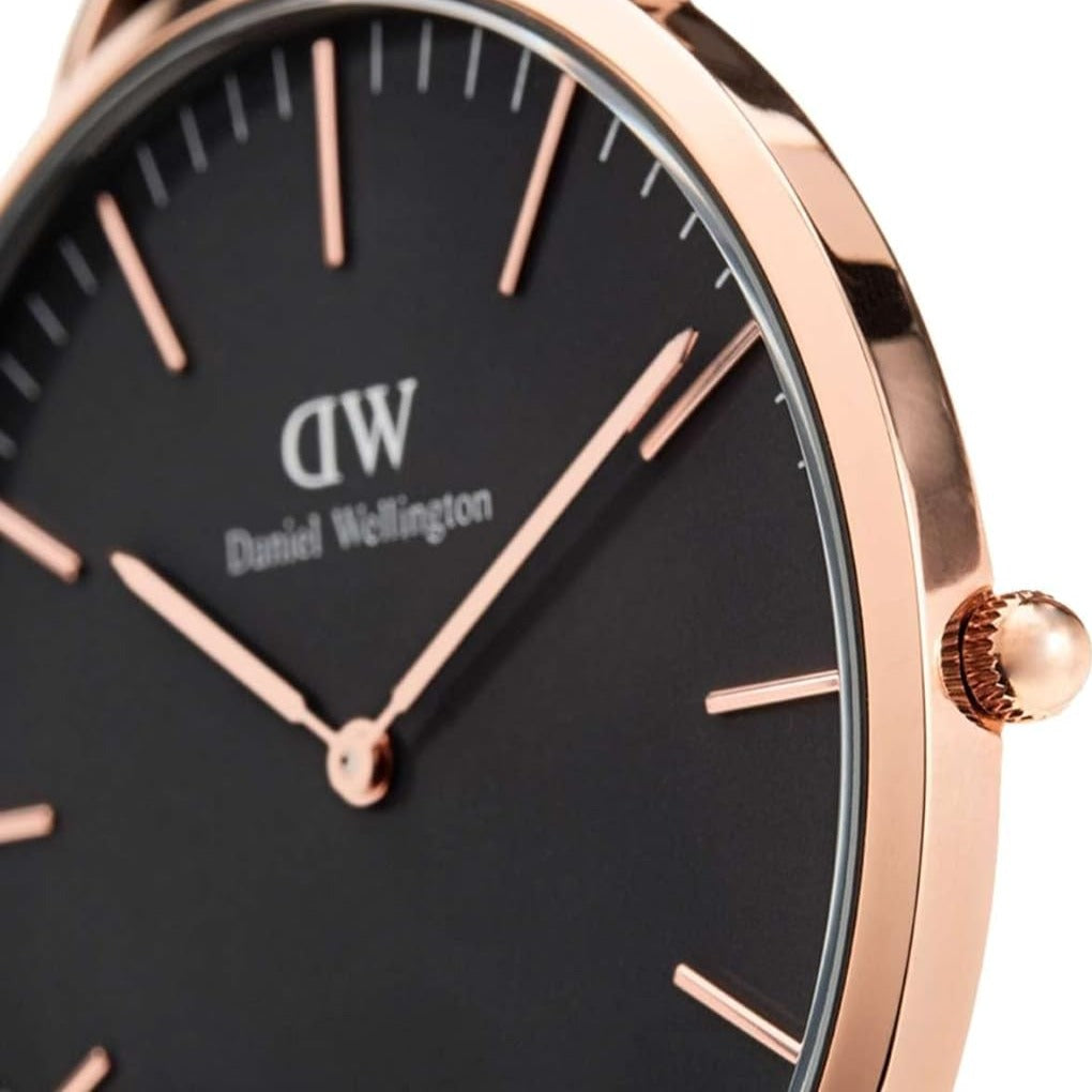 Shop Authentic Daniel Wellington Classic St Mawes Black Dial Brown Leather Strap Watch For Men - DW00100124 - Luxxuri