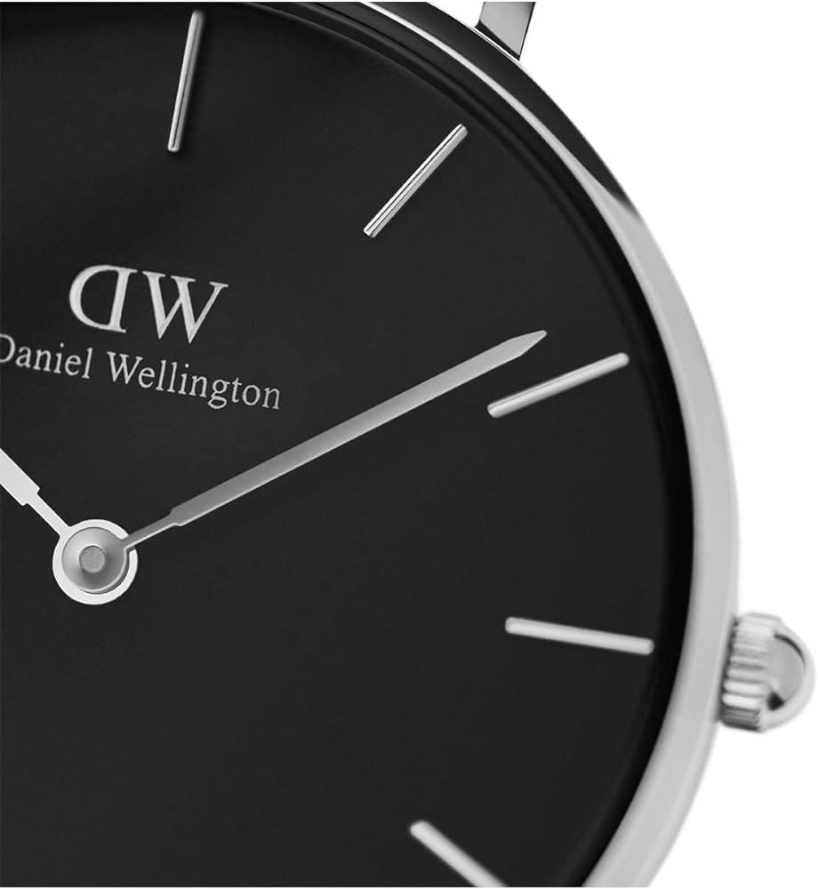 Shop Authentic Daniel Wellington Petite Sheffield Black Dial Black Leather Strap Watch For Women - DW00100180 - Luxxuri