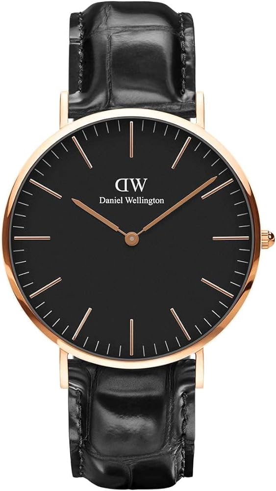 Shop Authentic Daniel Wellington Classic Reading Black Dial Black Leather Strap Watch For Men - DW00100129 - Luxxuri