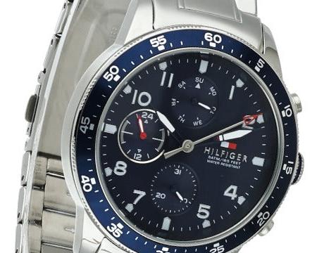 Shop Authentic Tommy Hilfiger Jimmy Chronograph Quartz Blue Dial Silver Steel Strap Watch For Men - 1791949 - Luxxuri