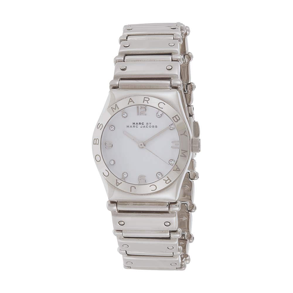 Shop Authentic Marc Jacobs White Dial Silver Steel Strap Watch for Women - MBM3052 - Luxxuri