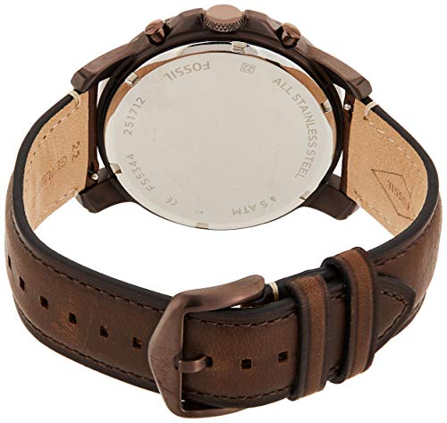 Shop Authentic Fossil Grant Chronograph White Dial Brown Leather Strap Watch for Men - FS5344 - Luxxuri