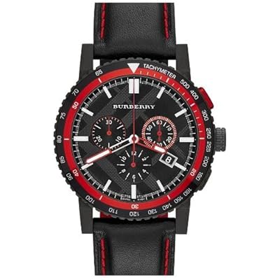 Shop Authentic Burberry City Chronograph Black Dial Black Leather Strap Watch for Men - BU9803 - Luxxuri