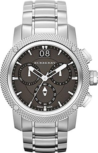 Shop Authentic Burberry Utilitarian Chronograph Black Dial Silver Steel Strap Watch For Men - BU9800 - Luxxuri