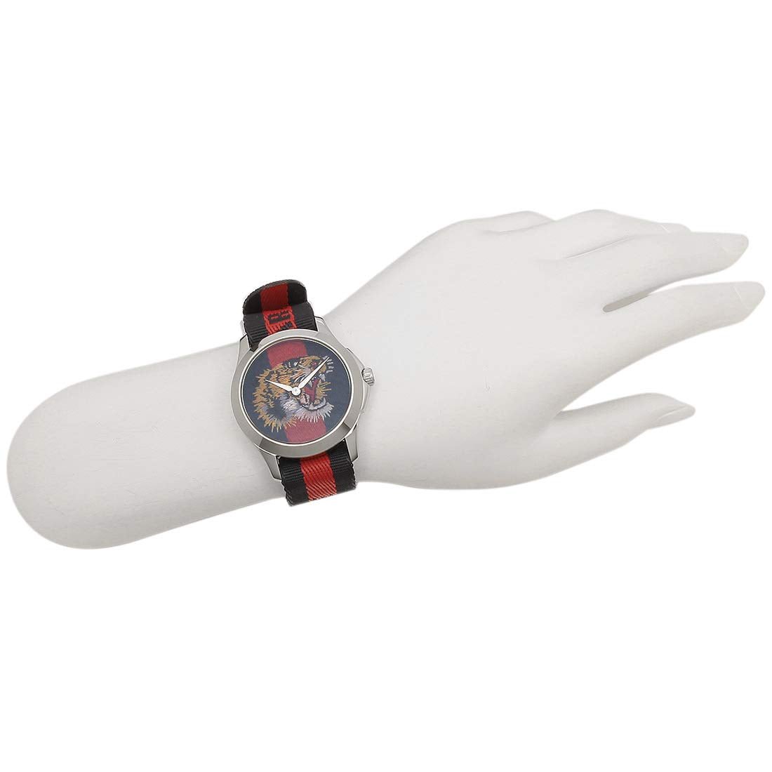 Gucci G Timless Le Marche Des Merveilles Blue & Red Dial Blue & Red Nylon Strap Unisex Watch - YA126495