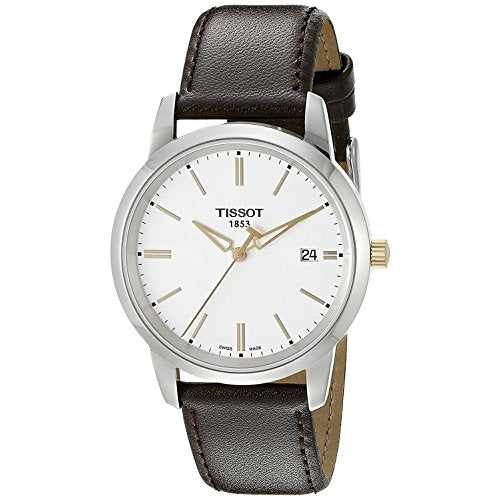 Shop Authentic Tissot T Classic Dream White Dial Brown Leather Strap Watch for Men - T033.410.26.011.01 - Luxxuri