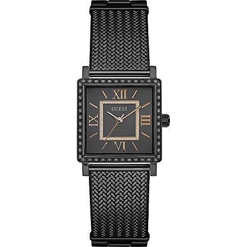 Guess Highline Black Dial Black Mesh Bracelet Watch for Women - W0826L4