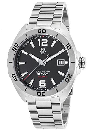Shop Authentic Tag Heuer Formula 1 Automatic Black Dial Silver Steel Strap Watch for Men - WAZ2113.BA0875 - Luxxuri