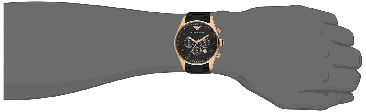 Shop Authentic Emporio Armani Sportivo Black Dial Black Steel Strap Watch For Men - AR5905 - Luxxuri