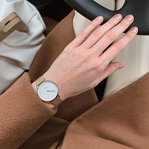 Shop Authentic Daniel Wellington Classic Petite Melrose White Dial Rose Gold Mesh Bracelet Watch For Women - DW00100163 - Luxxuri