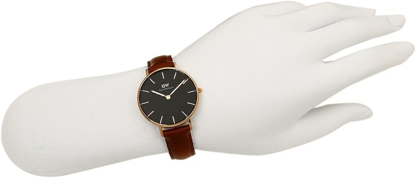 Shop Authentic Daniel Wellington Petite St Mawes Black Dial Brown Leather Strap Watch For Women - DW00100169 - Luxxuri