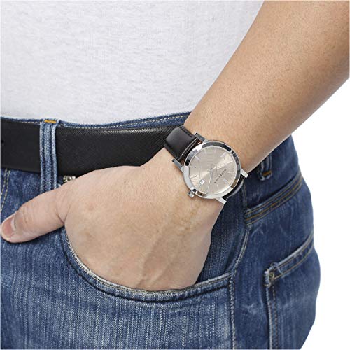 Shop Authentic Burberry The City Gold Dial Brown Leather Strap Watch for Men - BU9011 - Luxxuri