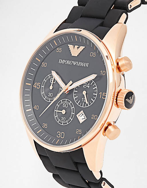 Shop Authentic Emporio Armani Sportivo Black Dial Black Steel Strap Watch For Men - AR5905 - Luxxuri