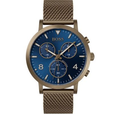Shop Authentic Hugo Boss Spirit Blue Dial Grey Mesh Bracelet Watch for Men - 1513693 - Luxxuri