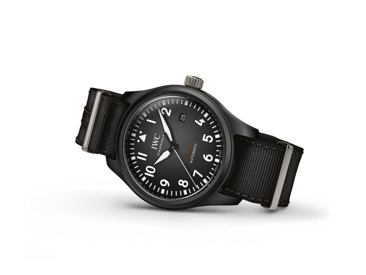Shop Authentic IWC Pilot Watch Chronograph Top Gun Edition Black Dial Black Nylon Strap Watch for Men - IW326901 - Luxxuri
