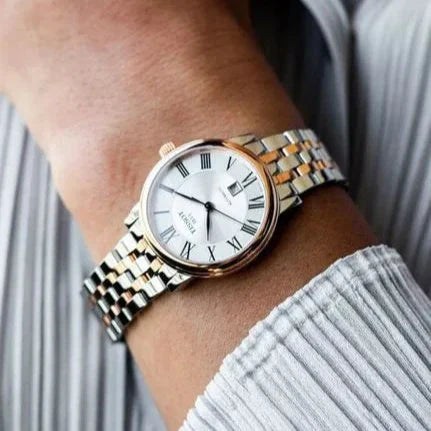 Shop Authentic Tissot T Classic Carson Premium 30 White Dial Two Tone Steel Strap Watch for Women - T122.207.22.033.00 - Luxxuri