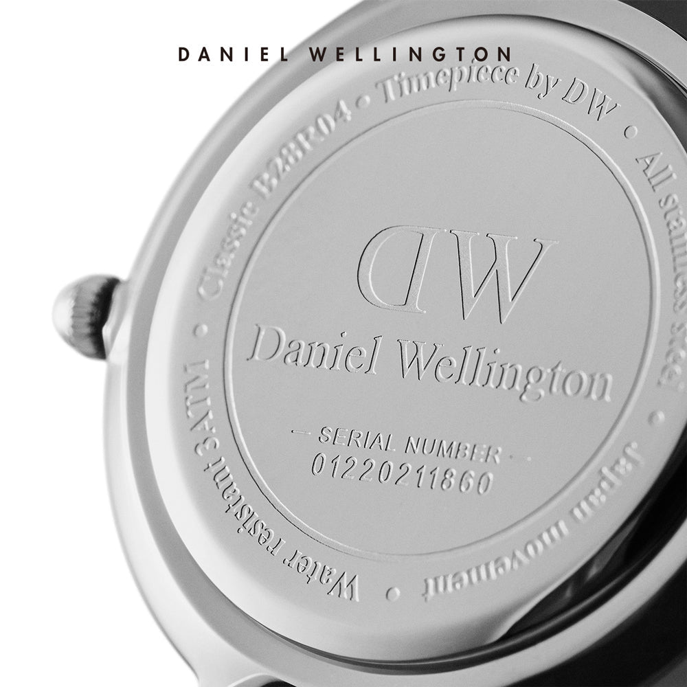 Shop Authentic Daniel Wellington Petite Sheffield Black Dial Black Leather Strap Watch For Women - DW00100180 - Luxxuri