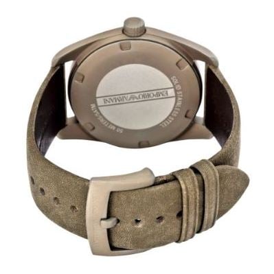 Shop Authentic Emporio Armani Sportivo Quartz Silver Dial Brown Leather Strap Watch For Men - AR6079 - Luxxuri