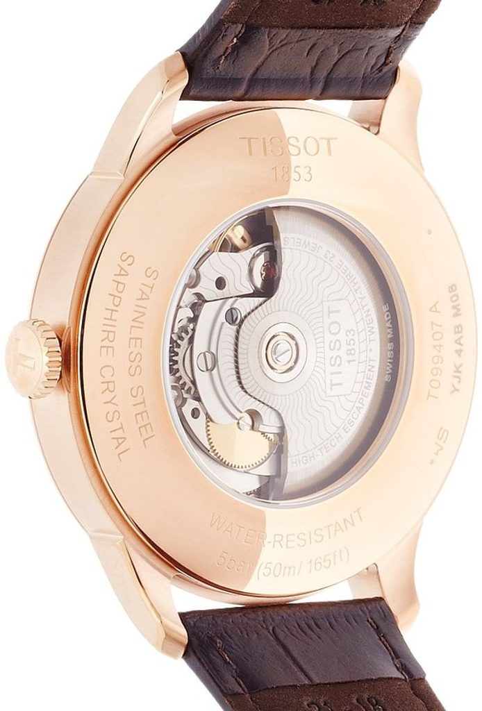 Shop Authentic Tissot T Classic Chemin Des Tourelles Powermatic 80 Brown Dial Brown Leather Strap Watch for Men - T099.407.36.447.00 - Luxxuri