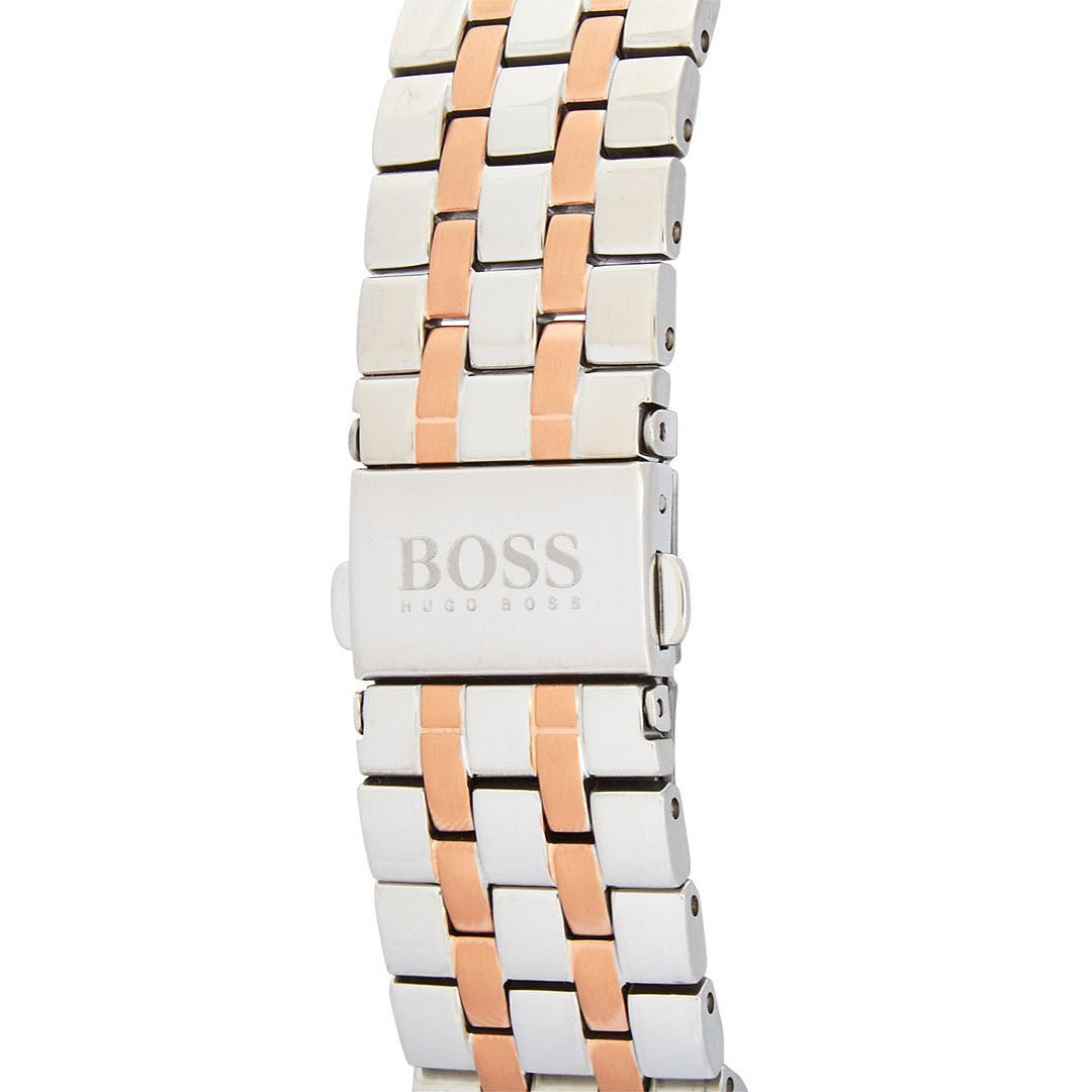 Hugo Boss Jet Chronograph Silver Dial Two Tone Steel Strap Watch for Men - 1513385