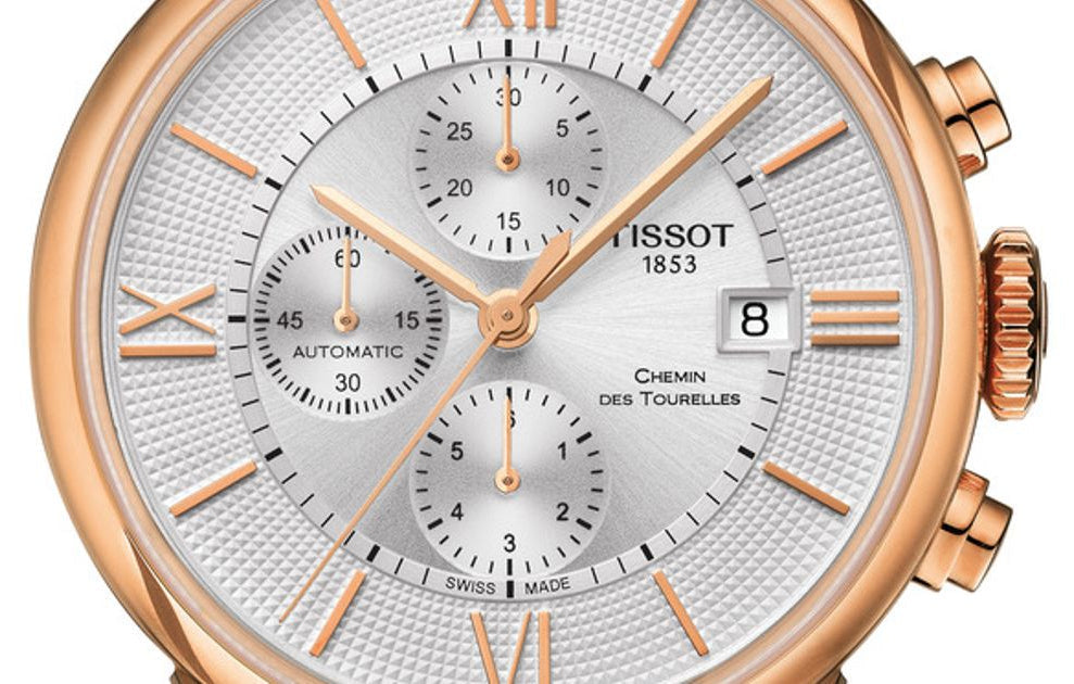 Shop Authentic Tissot Des Tourelles Chronograph Silver Dial Brown Leather Strap Watch For Men - T099.427.36.038.00 - Luxxuri