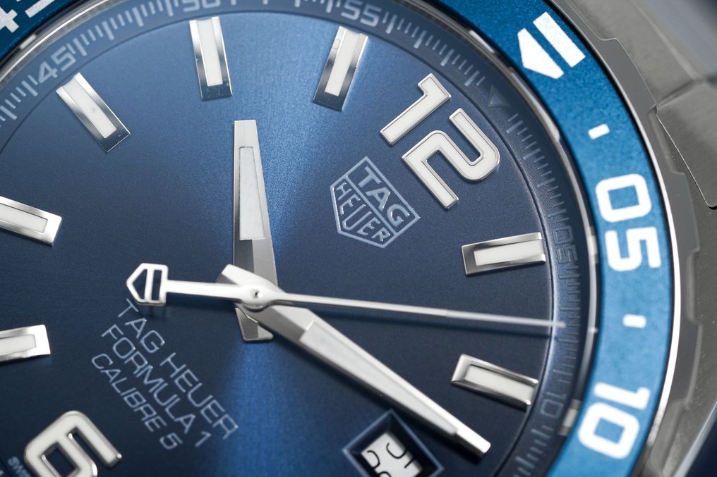 Shop Authentic Tag Heuer Formula 1 Bucherer Blue Edition Blue Dial Silver Steel Strap Watch for Men - WAZ2015.BA0842 - Luxxuri