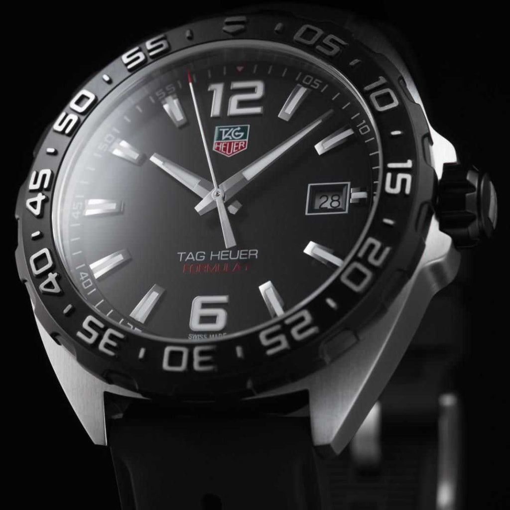 Shop Authentic Tag Heuer Formula 1 Quartz Black Dial Black Rubber Strap Watch for Men - WAZ1110.FT8023 - Luxxuri