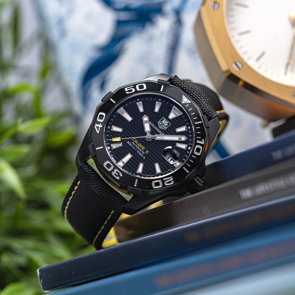 Shop Authentic Tag Heuer Aquaracer Black Dial Watch for Men - WAY218A.FC6362 - Luxxuri