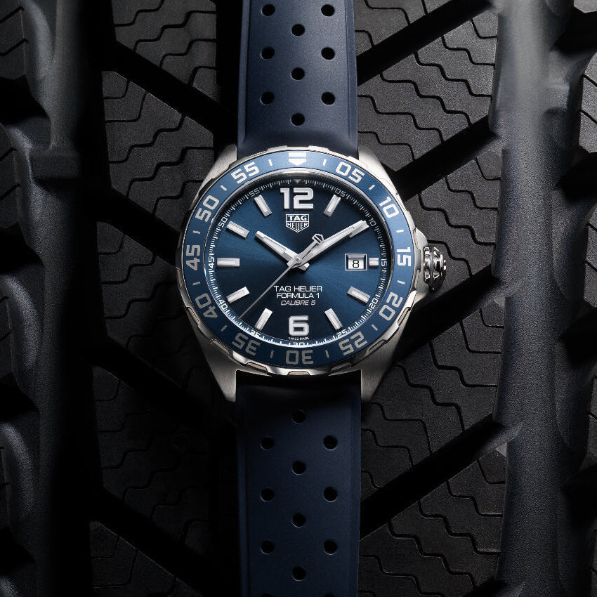 Shop Authentic Tag Heuer Formula 1 Bucherer Blue Edition Blue Dial Blue Calfskin Strap Watch for Men - WAZ2015.FT8023 - Luxxuri