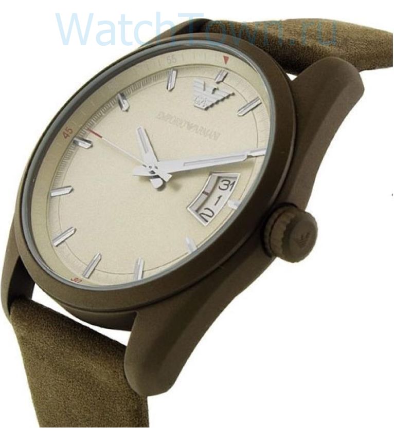 Shop Authentic Emporio Armani Sportivo Quartz Silver Dial Brown Leather Strap Watch For Men - AR6079 - Luxxuri