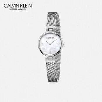 Shop Authentic Calvin Klein Authentic Mother of Pearl Dial Silver Mesh Bracelet Watch for Women - K8G2312E - Luxxuri