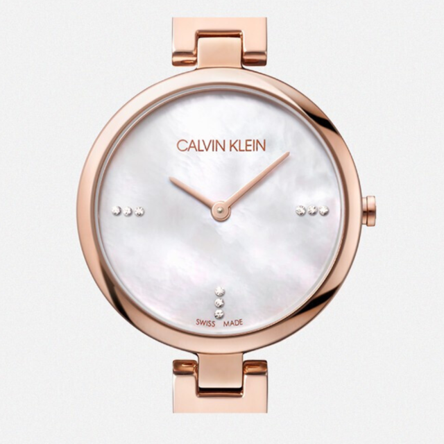 Shop Authentic Calvin Klein Authentic Mother of Pearl Dial Rose Gold Mesh Bracelet Watch for Women - K8G2362G - Luxxuri