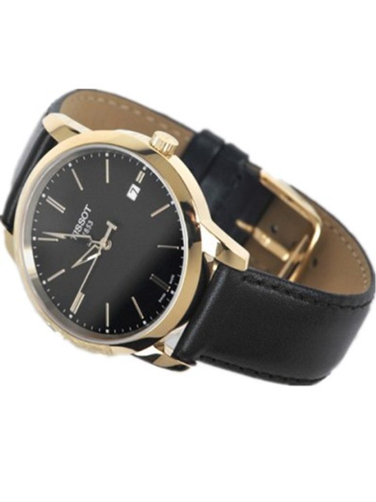 Shop Authentic Tissot T Classic Dream Black Dial Black Leather Strap Watch for Men - T033.410.36.051.01 - Luxxuri