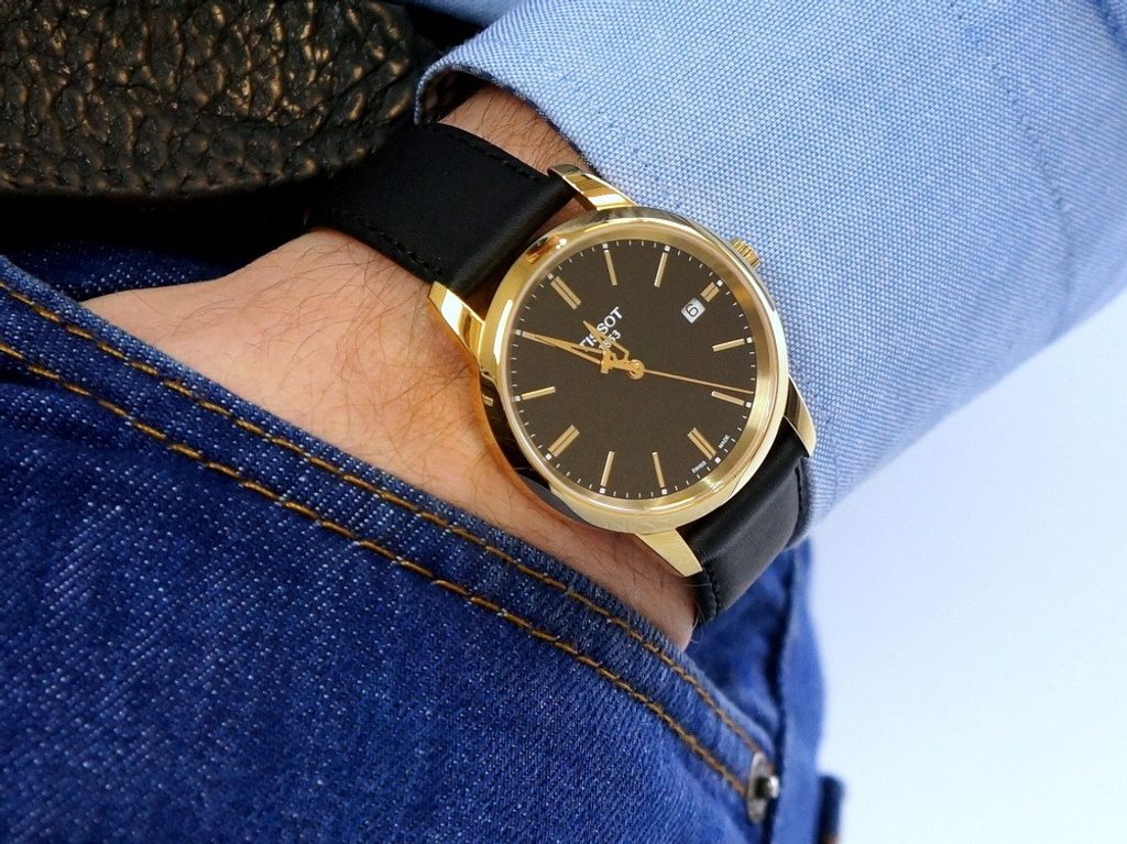 Shop Authentic Tissot T Classic Dream Black Dial Black Leather Strap Watch for Men - T033.410.36.051.01 - Luxxuri