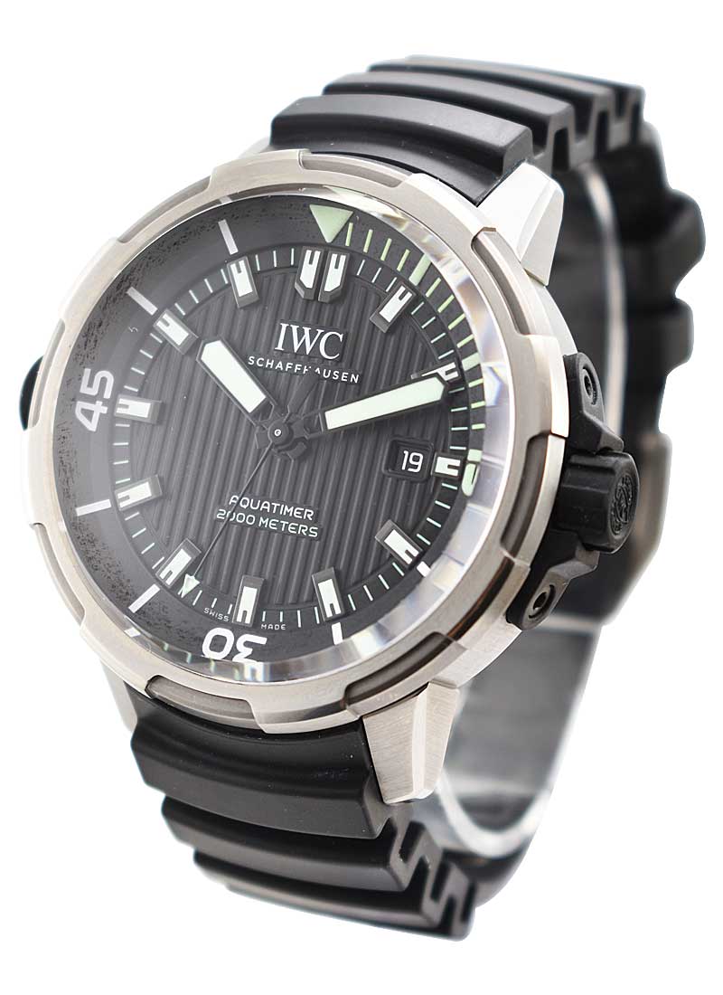 Shop Authentic IWC Aquatimer Automatic 2000 Black Dial Black Rubber Strap Watch for Men - IW358002 - Luxxuri