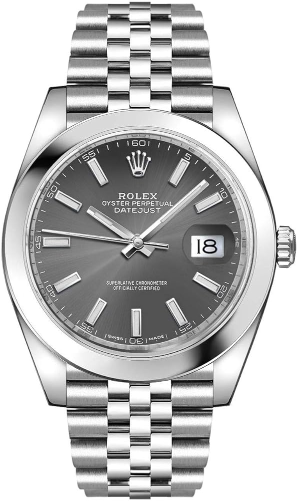Shop Authentic Rolex Datejust 41 Oyster Grey Dial Silver Oystersteel Bracelet Watch for Men - M126300-0008 - Luxxuri