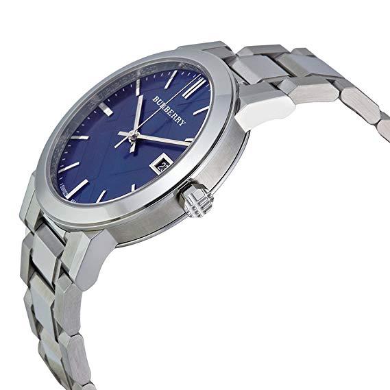 Shop Authentic Burberry The City Blue Dial Silver Steel Strap Watch for Men - BU9031 - Luxxuri