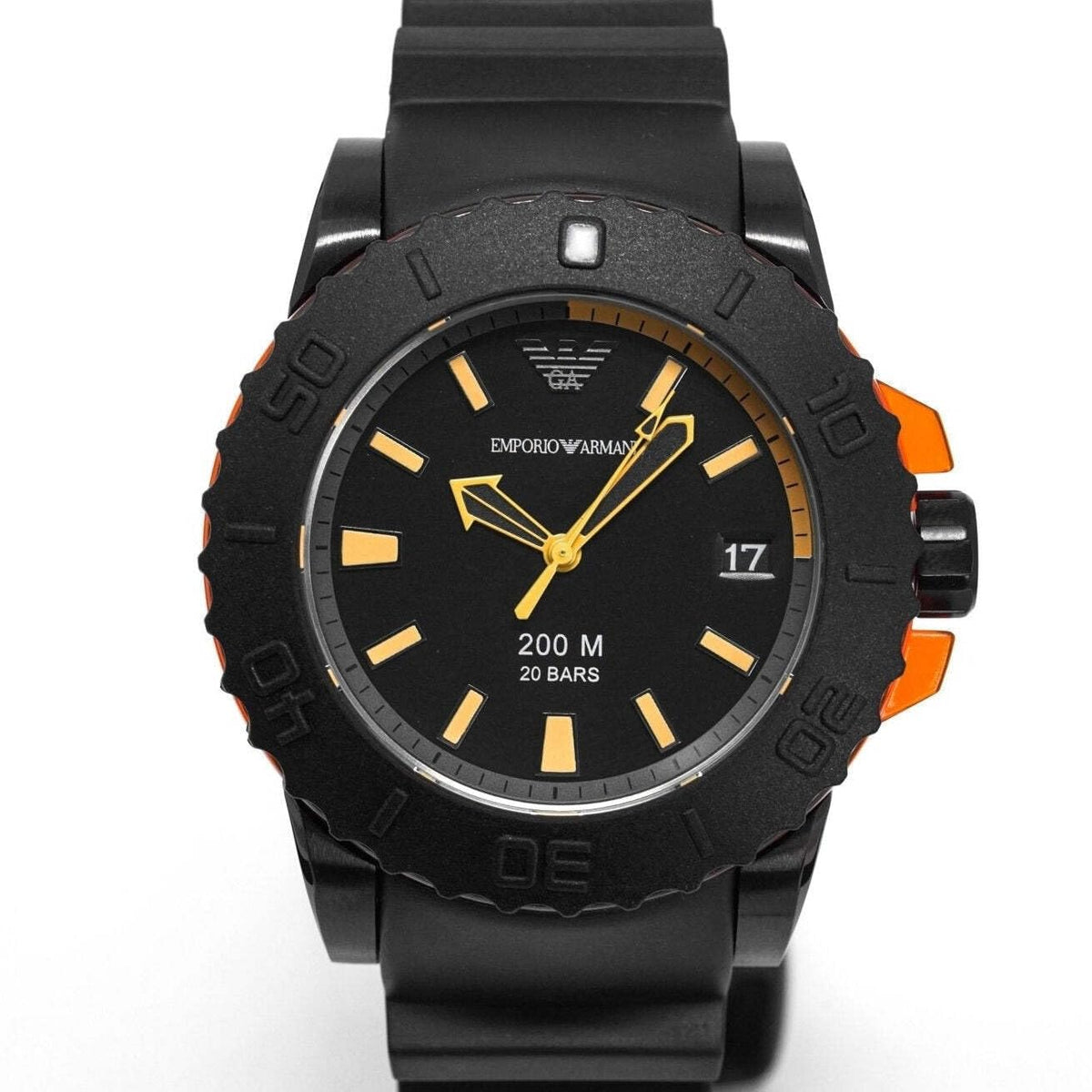 Shop Authentic Emporio Armani Sportivo Quartz Black Dial Black Silicone Strap Watch For Men - AR5969 - Luxxuri