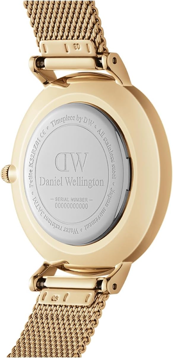 Shop Authentic Daniel Wellington Petite Evergold Black Dial Gold Mesh Strap Watch For Women - DW00100345 - Luxxuri